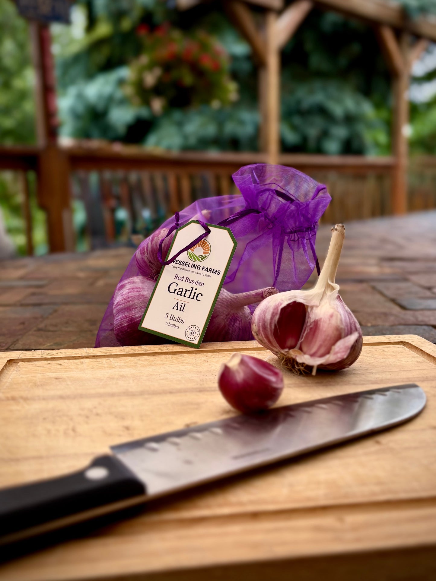 Wesseling Farms signature Red Russian garlic™ (5 bulbs)